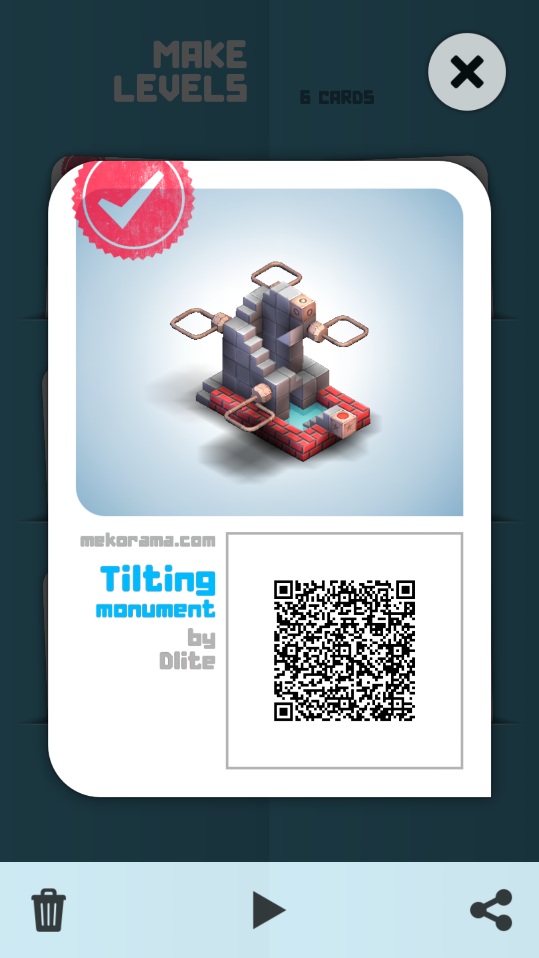 Tilting monument